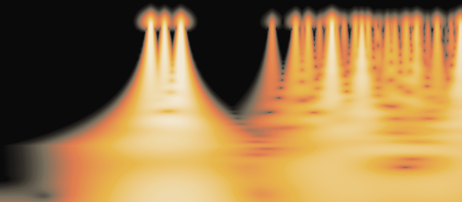 Chorus: spectrogram of its response to a single click
